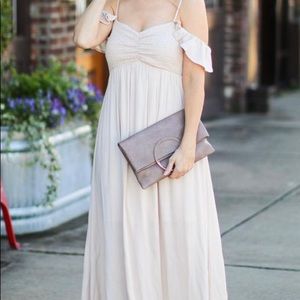 Prom Open Shoulder Boho Maxi Dress Size Small